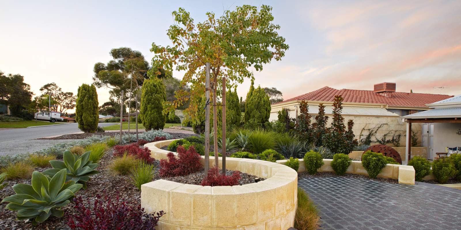 Residential garden landscaping services in Perth