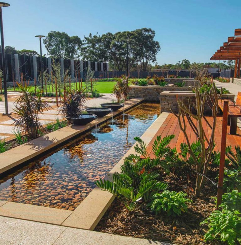 Travertine pool paving City Beach